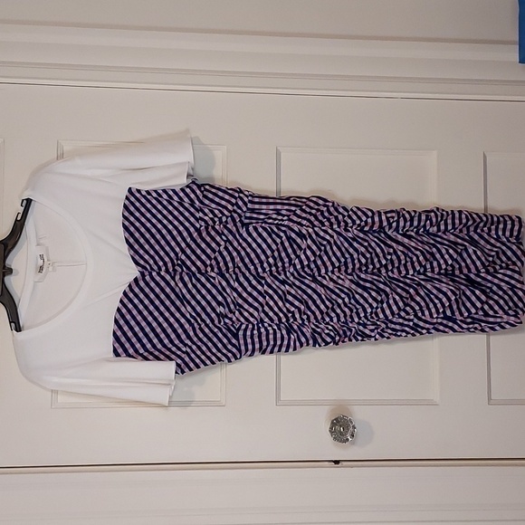 Diane Von Furstenberg Annalise Ruched Mesh Cotton Mini Dress In Gingham - Picture 3 of 12